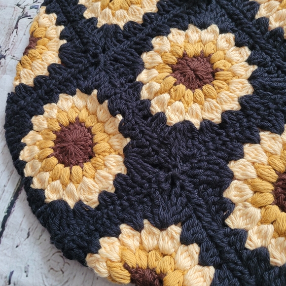 New cotton sunflower shoulder bag - Picture 7 of 17